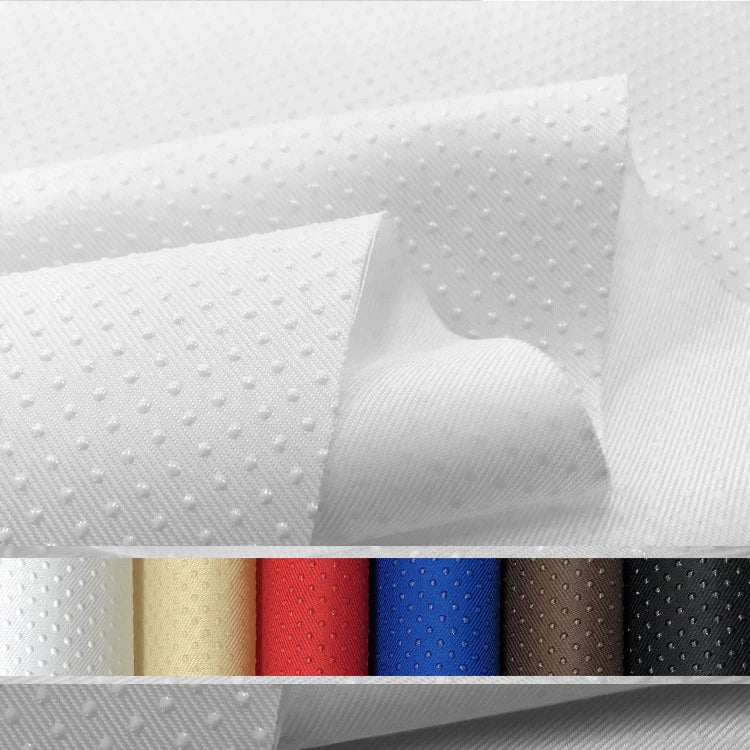 tissu antidérapant polyester acrylique blanc noir bleu gris moderne perforations 150cm non slip