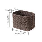 panier marron tissu polyester pliable rangement rustique maison respectueux environnement