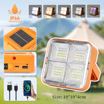 lampe solaire multifonctionnelle portable orange verre trempé transparent moderne panneau solaire affichage batterie contrôle