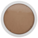 Cadre photo rond en bois blanc décoration murale nordique