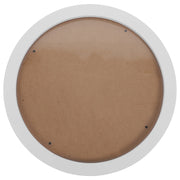 cadre photo rond bois blanc noir minimaliste moderne décoration murale fixations vis intégration nordique
