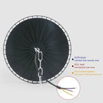 lumière led industrielle 200w 220v noir moderne grille ventilation chaines