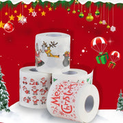 papier toilette noel motif santas rennes cadeaux merry christmas festif humoristique