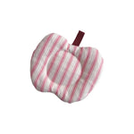 coussin ovale moderne rose clair jaune blanc rayures points confortable bandes noires
