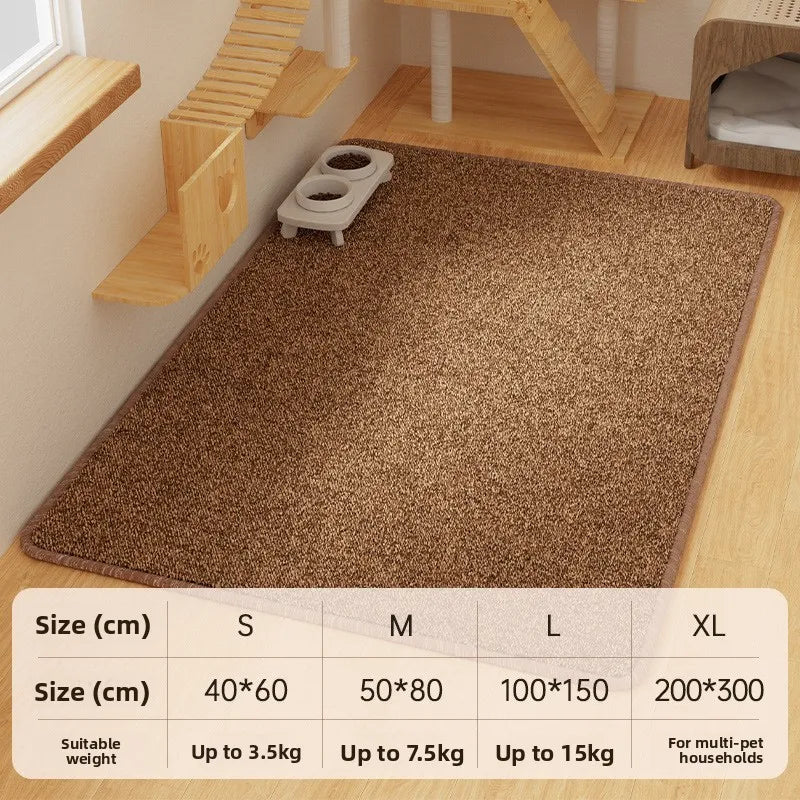 tapis grattage chats texture granulée marron clair moderne 40x60cm 50x80cm 100x150cm
