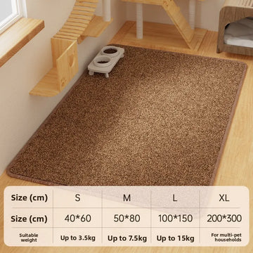 tapis grattage chats texture granulée marron clair moderne 40x60cm 50x80cm 100x150cm