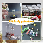 mini bouteilles verre transparentes couvercles aluminium conteneurs minimalistes pots épices rangement bijoux 5ml 7ml