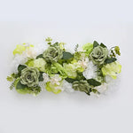 décoration murale couronne fleurs artificielles classique intérieur anniversaire mariage vert rose blanc
