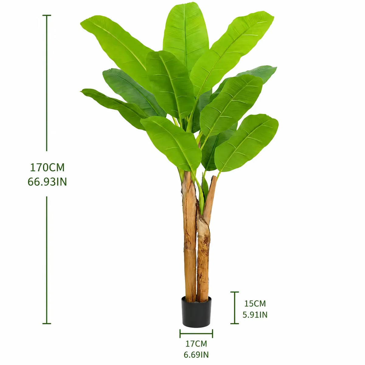 plante artificielle arbre bananier vert feuilles grandes moderne intérieur décoration maison shopping malls