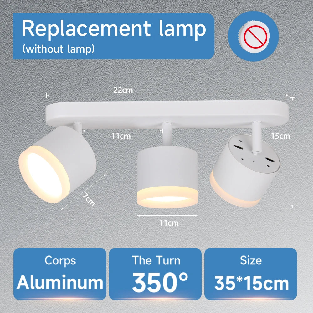 lampe moderne noir 35cm 15cm led gx53 3000k 4500k 6000k touch switch