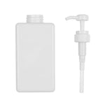 flacon pompe distributeur savon liquide mains transparent rectangulaire moderne minimaliste salle bain