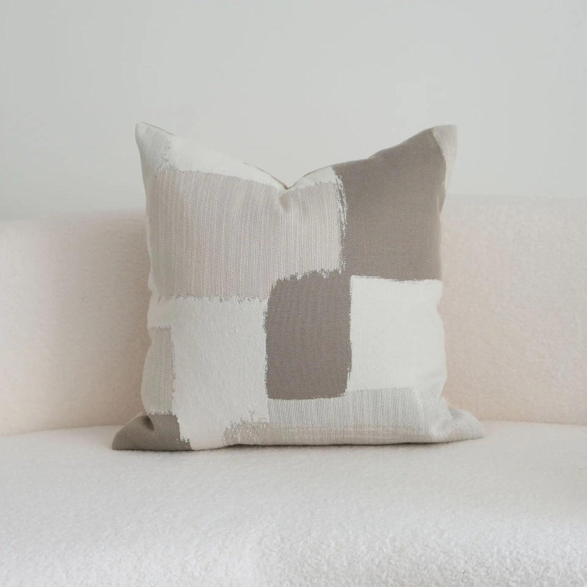 coussins décoratifs patchwork moderne sans rembourrage beige gris blanc lit canapé 45x45cm