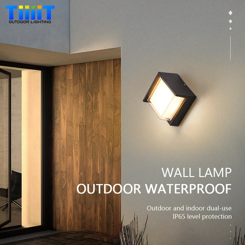 lampes murales extérieures modernes led ip65 étanches noir blanc minimaliste