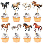 décorations cupcakes chevaux mouvement piques bois occasion anniversaire mariage fêtes enfants illustration réaliste