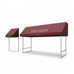 store d'angle rouge opacique classique manuel extérieur restaurant sunshade tringles aluminium polyester