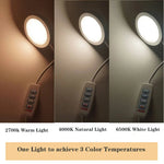 lampe led moderne 3w 10w usb dimmable blanc gris métallique rond lisse