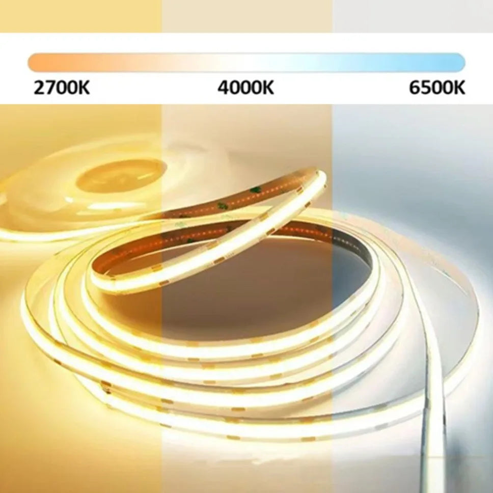 ruban led flexible blanc chaud froid 480leds 608leds 12v 24v 2700k 6500k moderne minimaliste