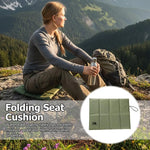 coussin pliable assise imperméable vert olive noir tissu micro perforé pratique portable camping pêche