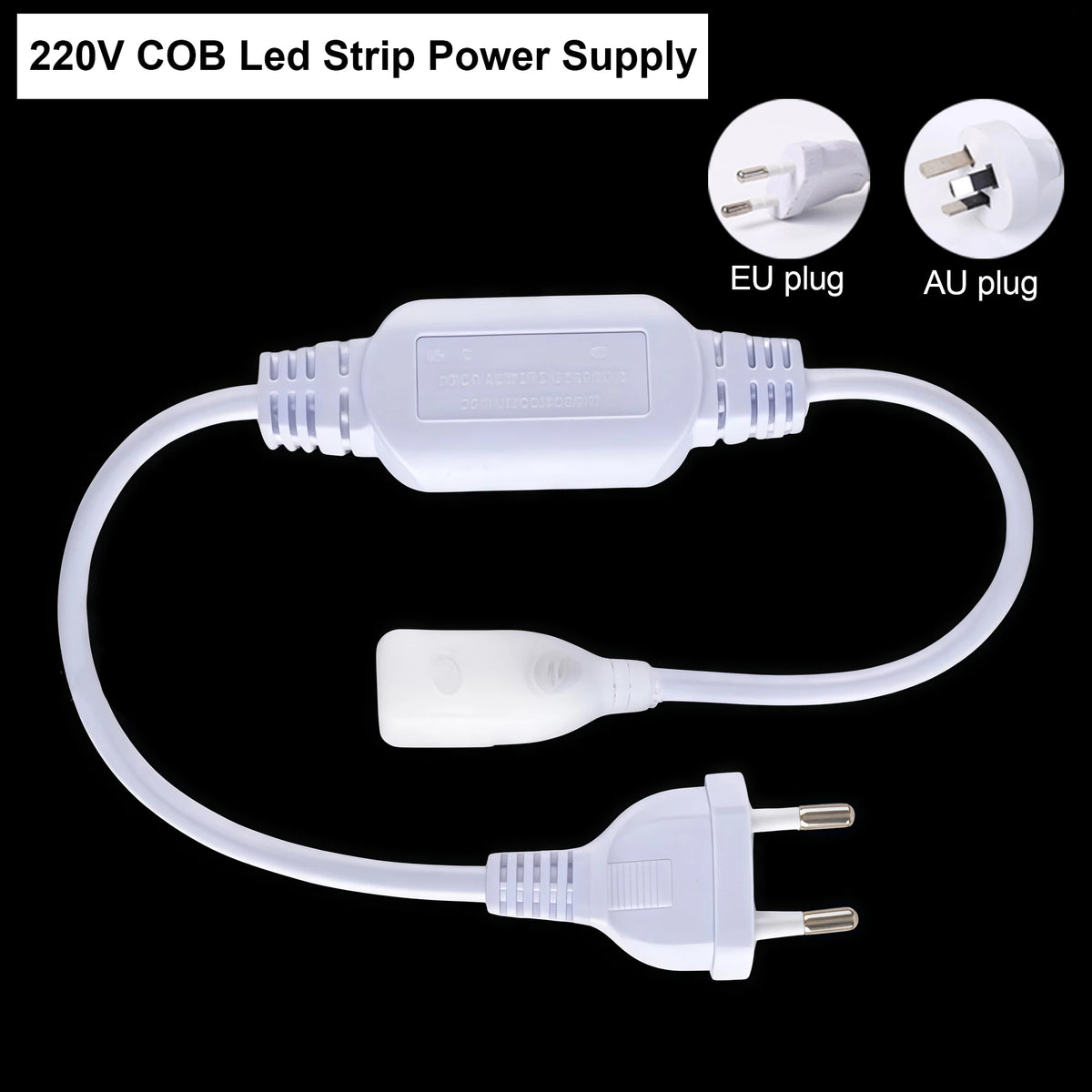 alimentation ruban led cob 220v prise eu dimmable minuterie interrupteur on off guide
