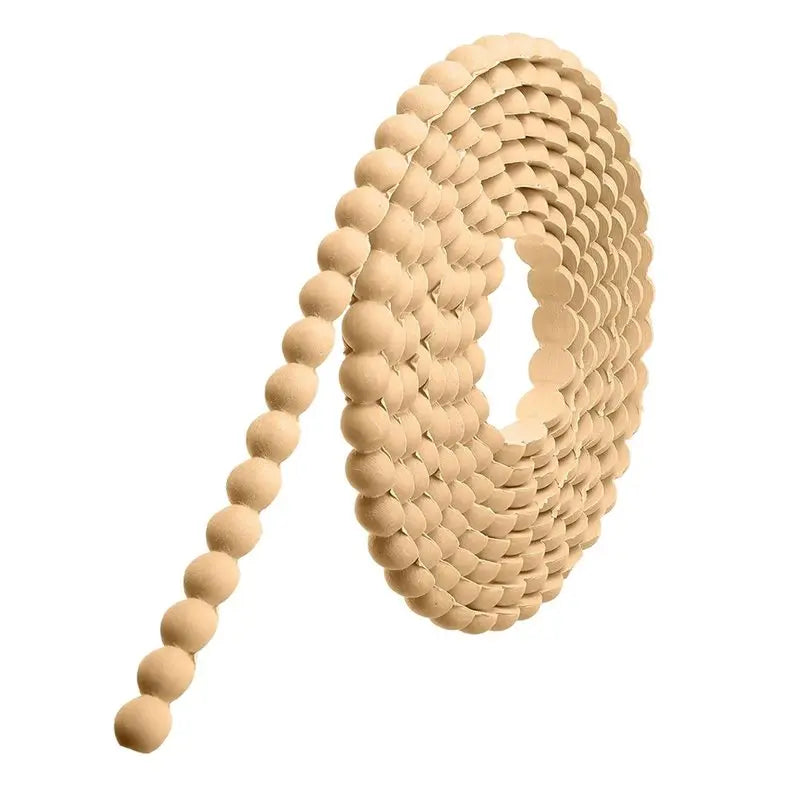 décoration murale moulure flexible autocollante bois naturel billes texturées rustique 10 pieds