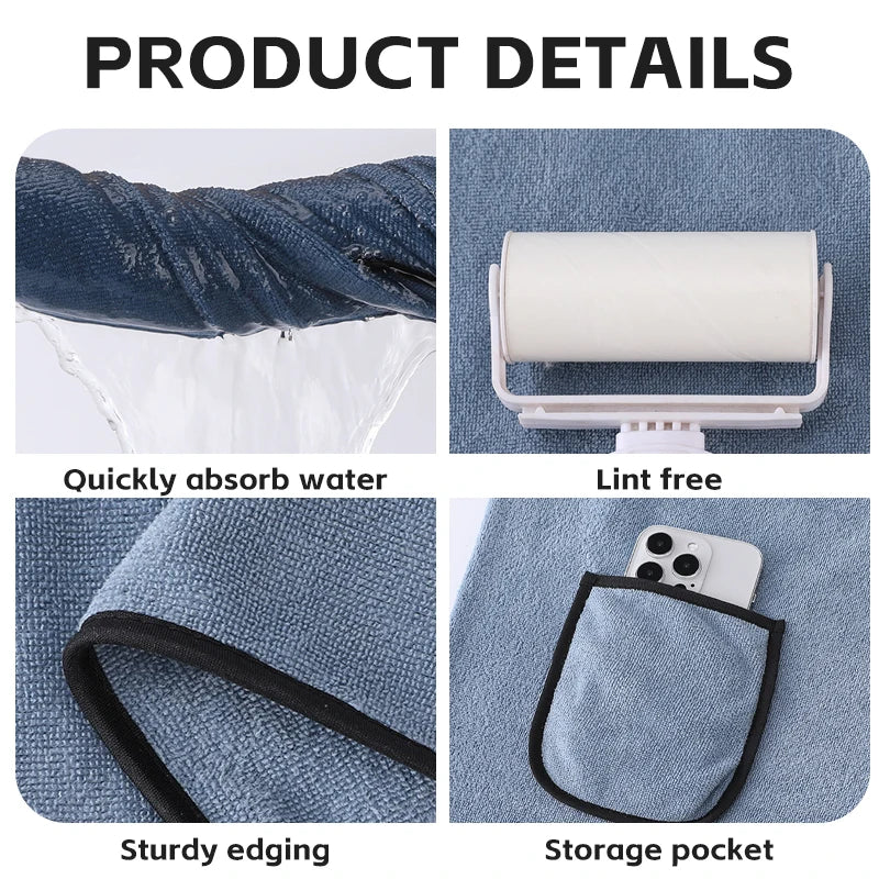 serviette plage bleu clair velours doux moderne confortable poche élastique taille