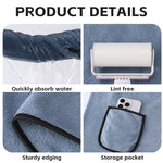 serviette plage bleu clair velours doux moderne confortable poche élastique taille