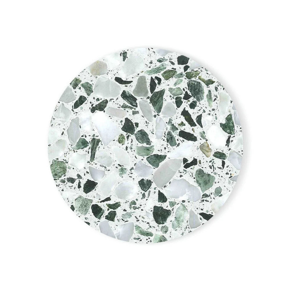 coasters terrazzo blanc vert moderne respectueux environnement noir beige marron opaques
