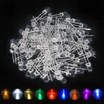 diodes led 5mm ronde bleu vert rouge blanc chaud jaune violet orange transparentes couleurs