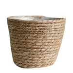 panier tissé motif géométrique rustique intérieur extérieur plantation plante décoration naturelle