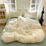 parure lit enfant fille housse couette fleurs coton doux pièces rose