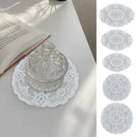 serviettes table classiques dentelle blanche maison festives round 18cm 27cm ovale 17x28cm 19x30cm 29x45cm