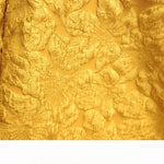 tissu polyester brocart fleurs relief rose clair beige gris rouge jaune doré opacité Jacquard