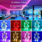 ruban led multicolore moderne bluetooth télécommande application adhésif 15mètres 24v