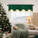 rideau fenêtre polyester noir simple classique 132x45cm opaque rouge vert jaune gris