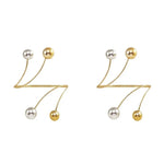boucles rideau adhésives modernes or argent sphères métalliques pack deux