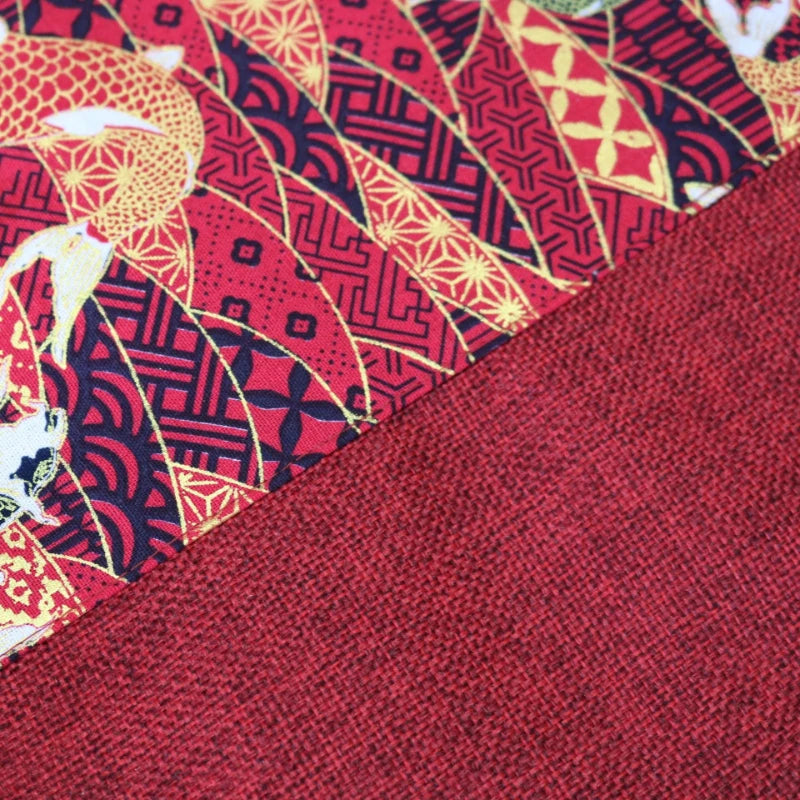 chinois ethnique chemin table rouge poissons géométrique tassel polyester salon decoration