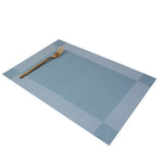 tapis table moderne rectangle polyester beige bleu gris marron texture tissée respectueux environnement fourchette