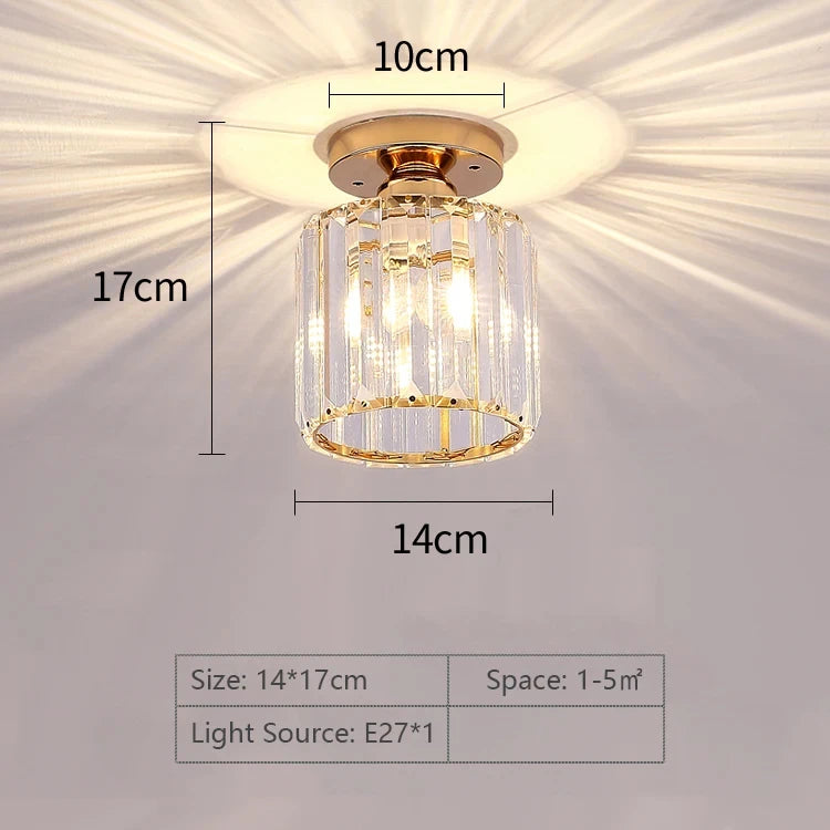 lampe cristal transparent moderne élégante surface éclairage quotidien mètres carrés