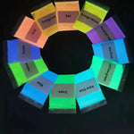 poudre lumineuse nocturne 12 couleurs paillettes ongles colorantes uniformes industrielle glow noir 10g