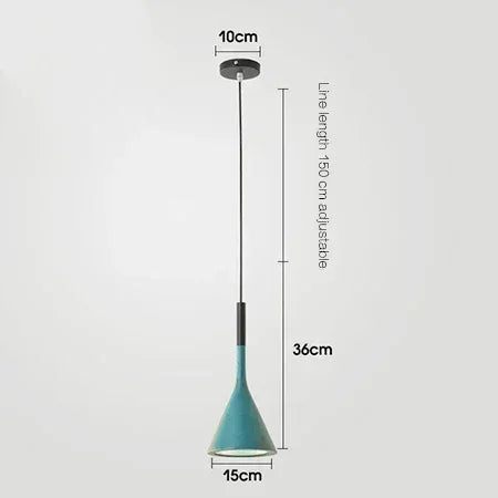 lustre led couleur rose blanc noir moderne minimaliste conique inversé opale chambre cuisine