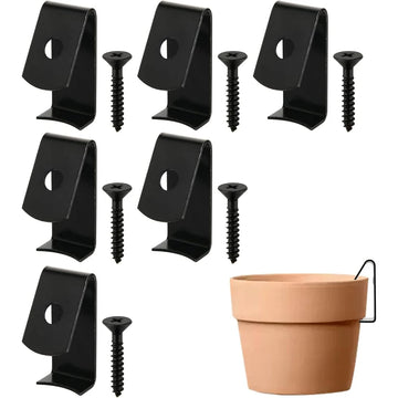suspensions pots fleurs acier noir vis tronc arbre pots terre cuite jardin rustique multifonctionnelsextérieurintérieur