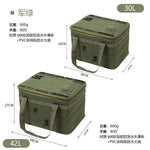 Sac outils camping khaki cartographique 30L 42L poignées cuir intérieur organisateur