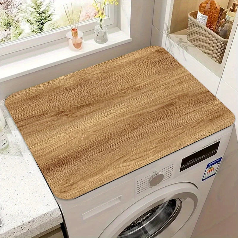 tapis protection machine laver bois moderne beige clair aspect naturel 60cm 50cm