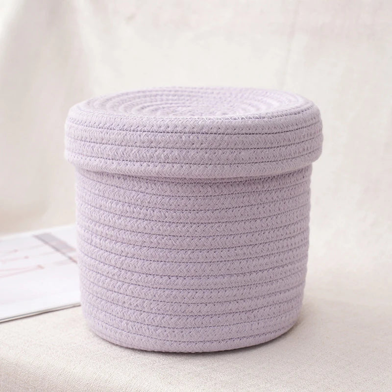 boîtes rangement réutilisables tissu spirale couleur orange rose jaune blanc modernes jouets articles divers