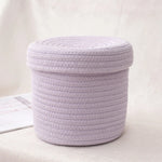 boîtes rangement réutilisables tissu spirale couleur orange rose jaune blanc modernes jouets articles divers