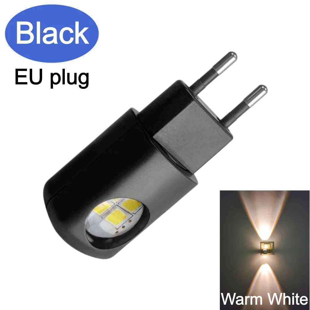 veilleuse nuit led rectangle blanc moderne prise murale ecoenergetique flux lumineux capteur automatie crescudu