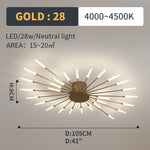 plafonnier moderne led or noir lumineux éclairage intérieur chambre salon enfants