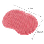 tapis douche massant antidérapant silicone rose points d'acupression non slip moderne