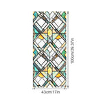 film vitrail adhésif art déco motifs floraux géométriques couleurs vives opaques fenêtre