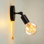 lampe murale industrielle vintage réglable noir doré led filaire plaque montage